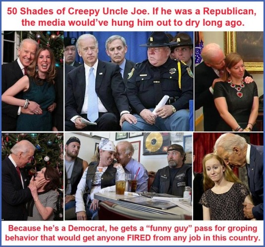 50 Shades of Groper Joe | image tagged in groper joe biden,creepy joe biden,pedo joe biden,sniffer joe biden,sexual predator,inappropriate | made w/ Imgflip meme maker