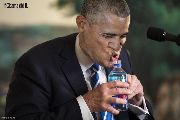 image tagged in obama,trump,water | made w/ Imgflip meme maker