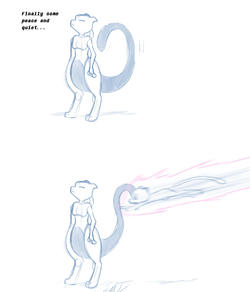 Mewtwo peace and quiet Blank Meme Template