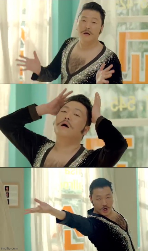 Psy dance Blank Meme Template