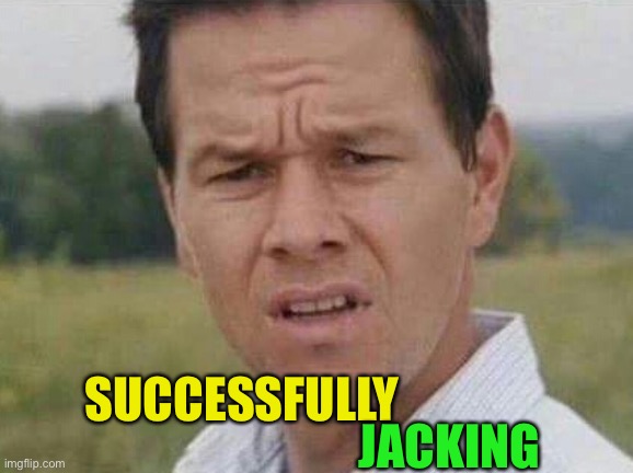 mark whalberg | SUCCESSFULLY JACKING | image tagged in mark whalberg | made w/ Imgflip meme maker