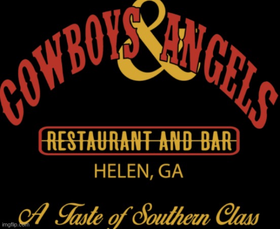 Ate here the other day in Helen. Food was delicious, especially the Grilled Chicken Brushetta! | image tagged in cowboys and angels,food,brushetta,grilled chicken,helen georgia,yummy | made w/ Imgflip meme maker