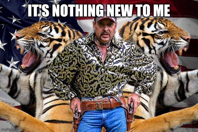 tiger king | IT'S NOTHING NEW TO ME | image tagged in tiger king | made w/ Imgflip meme maker