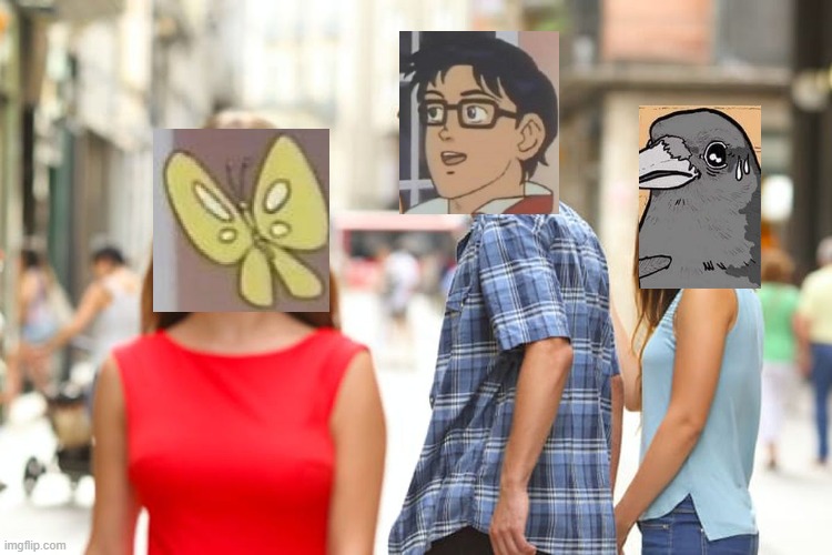 Crossover? | image tagged in memes,distracted boyfriend | made w/ Imgflip meme maker
