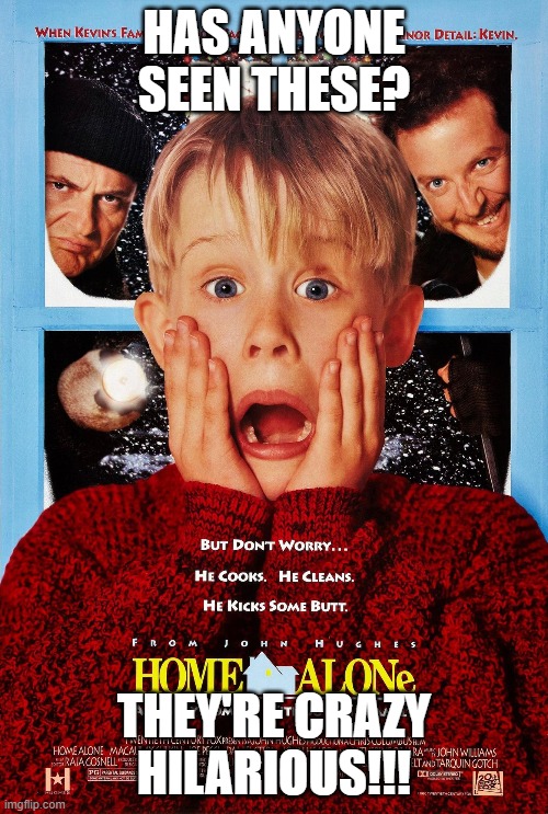 how do y'all feel about this movie? XD | HAS ANYONE SEEN THESE? THEY'RE CRAZY HILARIOUS!!! | image tagged in memes,movies,home alone,funny | made w/ Imgflip meme maker