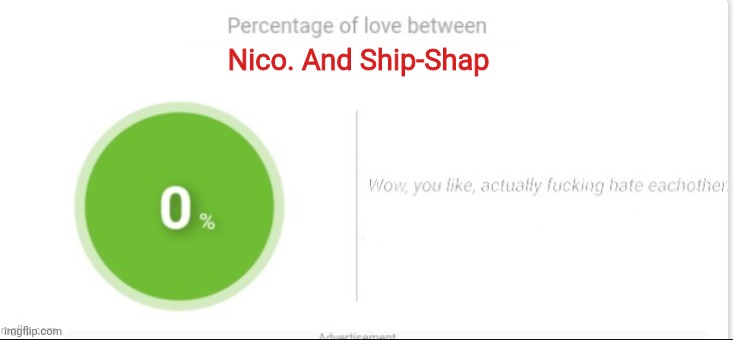 Fucking hate eachother | Nico. And Ship-Shap | image tagged in fucking hate eachother | made w/ Imgflip meme maker