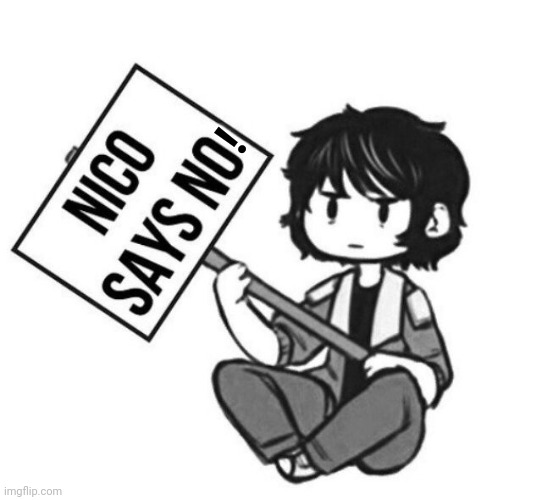 nico di angelo says no | ! | image tagged in nico di angelo says no | made w/ Imgflip meme maker