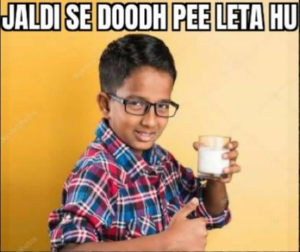 High Quality Jaldi se doodh pe leta hu Blank Meme Template