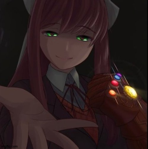 the best pic I've ever seen (a month has passed) | image tagged in ddlc,monika,just monika | made w/ Imgflip meme maker
