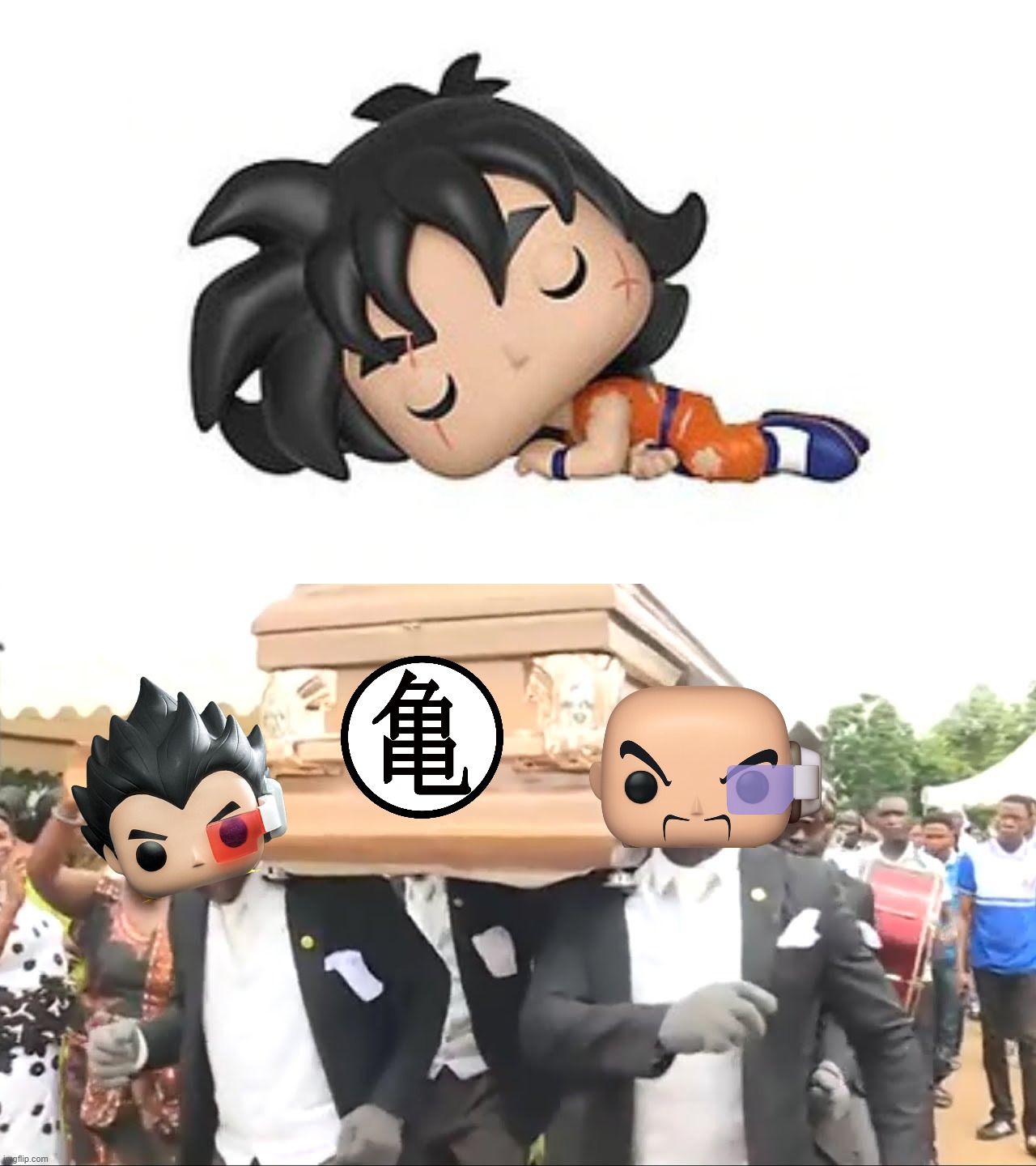 RIP Yamcha POP Vinyl Edition | image tagged in coffin dance | made w/ Imgflip meme maker