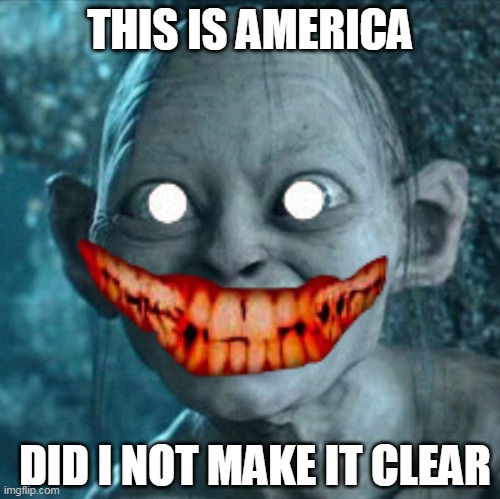 THIS IS AMERICA; DID I NOT MAKE IT CLEAR | image tagged in scary things | made w/ Imgflip meme maker