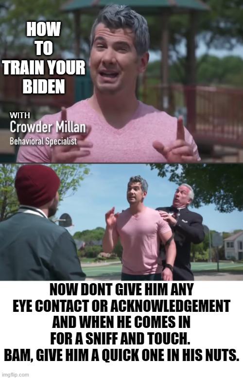 STEVEN CROWDER HAS A VERY FUNNY JOE BIDEN VIDEO WHICH OUGHT BE FUNNY TO  ANYONE. HOW TO TRAIN YOUR BIDEN. - Imgflip
