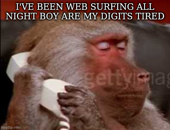 Can I take a message | I'VE BEEN WEB SURFING ALL NIGHT BOY ARE MY DIGITS TIRED | image tagged in can i take a message | made w/ Imgflip meme maker