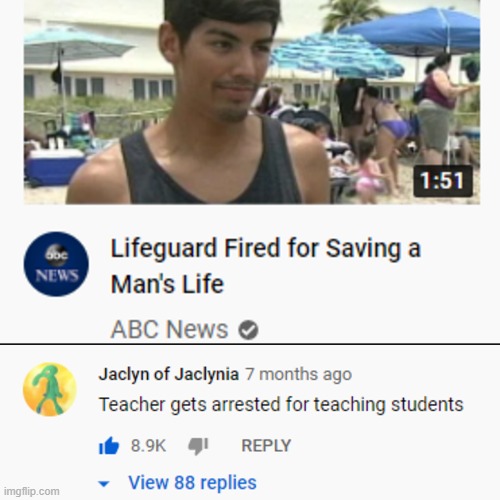 probably the best youtube comment i've ever read | image tagged in youtube,comments,comment,youtube comments,teacher | made w/ Imgflip meme maker