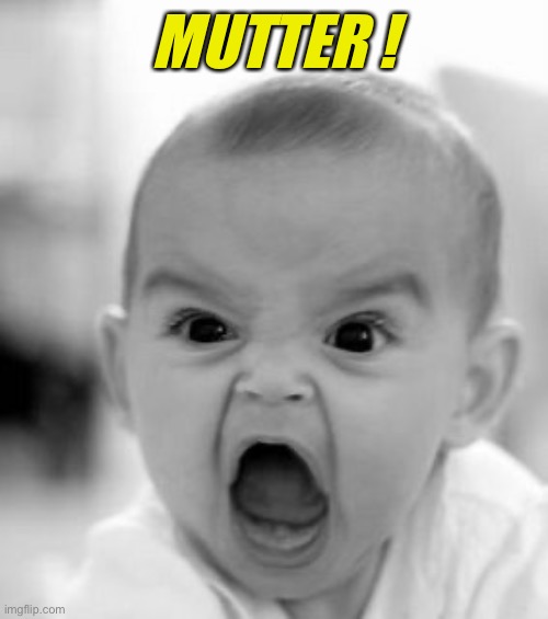 Angry Baby Meme | MUTTER ! | image tagged in memes,angry baby | made w/ Imgflip meme maker