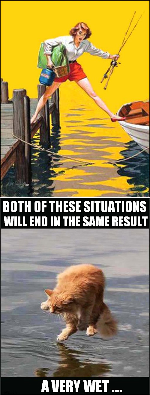 A Watery End Awaits | BOTH OF THESE SITUATIONS; WILL END IN THE SAME RESULT; A VERY WET .... | image tagged in fun,water | made w/ Imgflip meme maker