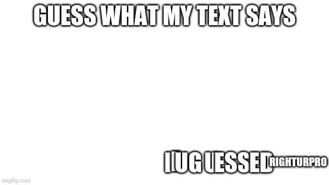 And everybody loses their minds | GUESS WHAT MY TEXT SAYS; I; F; U; G; U; ESS; ED; RIGHTURPRO | image tagged in memes,and everybody loses their minds | made w/ Imgflip meme maker