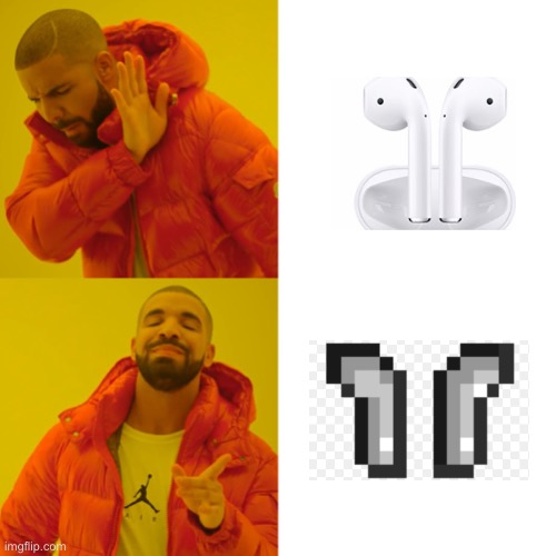 Iron pods | image tagged in memes,drake hotline bling | made w/ Imgflip meme maker