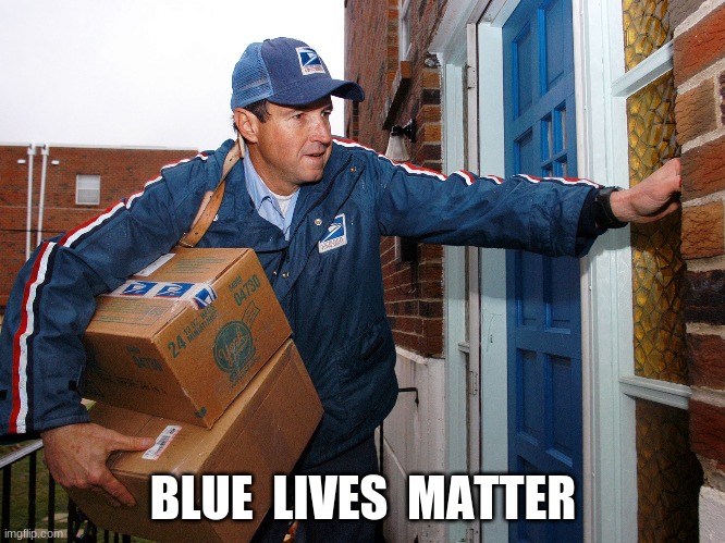 Postal Service | BLUE  LIVES  MATTER | image tagged in unsung hero | made w/ Imgflip meme maker