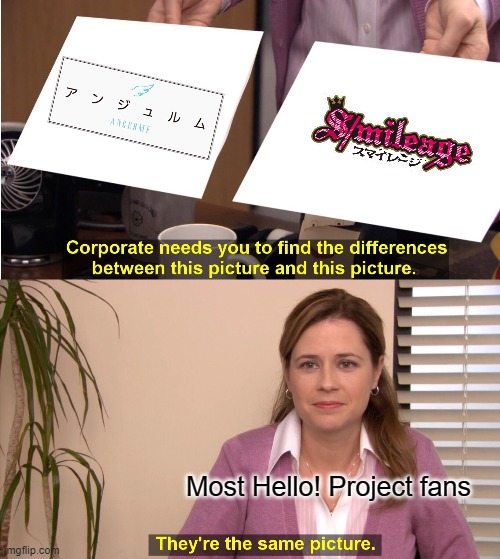 They're The Same Picture Meme | Most Hello! Project fans | image tagged in memes,they're the same picture,angerme,s/mileage,japanese,music | made w/ Imgflip meme maker