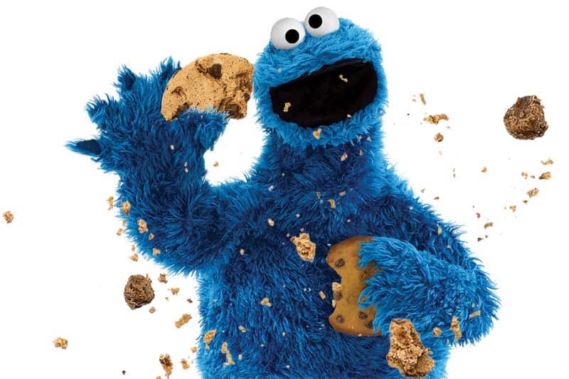 Messy cookie monster Blank Meme Template