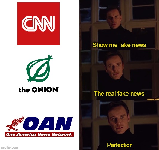 Fake News | Show me fake news; The real fake news; Perfection | image tagged in perfection | made w/ Imgflip meme maker