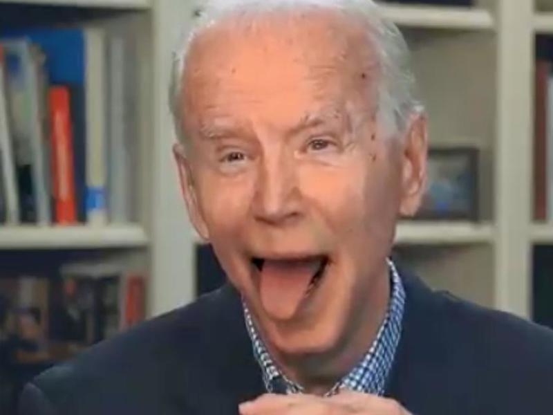 High Quality Joe Biden Tounge Blank Meme Template