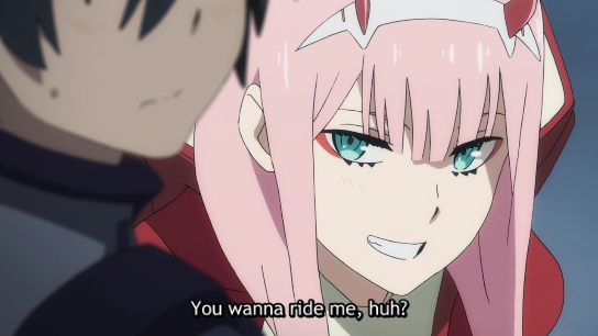 Flirty Zero-Two Blank Meme Template