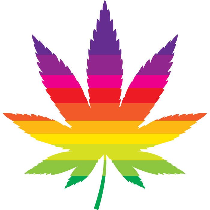 Rainbow pot leaf Blank Meme Template