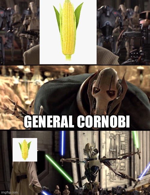General Kenobi "Hello there" | GENERAL CORNOBI | image tagged in general kenobi hello there,funny,memes | made w/ Imgflip meme maker