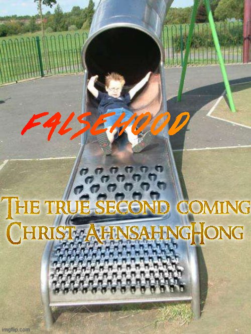 AhnsahngHong serves the truth for breakfast! | image tagged in cheese grater slide,jesus,jesus christ,christianity,religion,so true memes | made w/ Imgflip meme maker