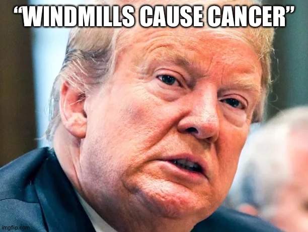He knows what he’s talking about | “WINDMILLS CAUSE CANCER” | image tagged in election 2020,republicans,democrats,donald trump,dump trump | made w/ Imgflip meme maker