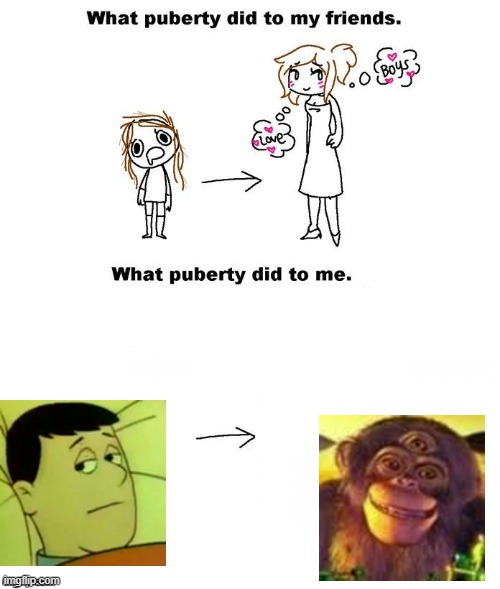 Puberty gets hairy | image tagged in what puberty did to me,memes,dank memes | made w/ Imgflip meme maker