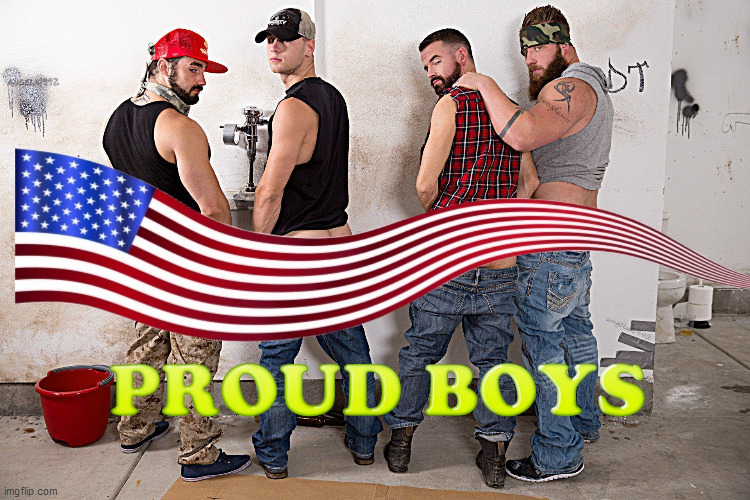 image tagged in proud boys,gay pride,lgbtq,republicans,in the closet,closeted gay | made w/ Imgflip meme maker