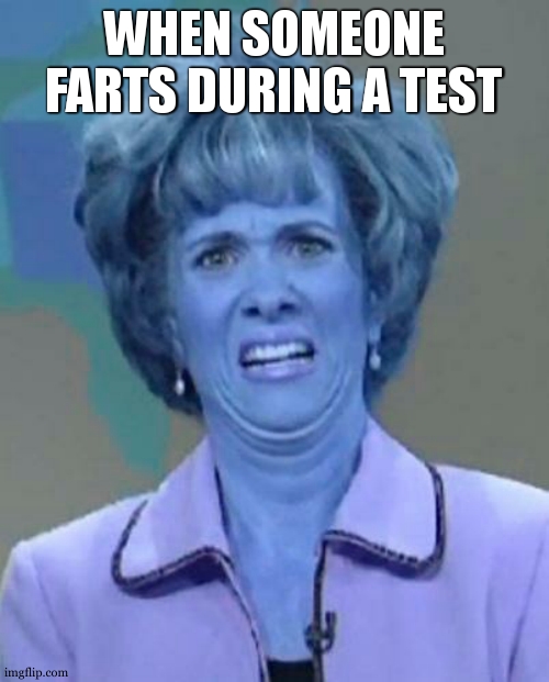 Awkwarrrd... | WHEN SOMEONE FARTS DURING A TEST | image tagged in disgusted kristin wiig,awkward,awkward moment | made w/ Imgflip meme maker
