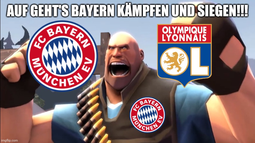 FC Bayern München gegen Olympique Lyon live auf Sky | AUF GEHT'S BAYERN KÄMPFEN UND SIEGEN!!! | image tagged in memes,bayern munich,football,soccer,champions league | made w/ Imgflip meme maker