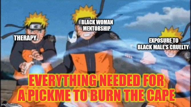 Pickmeism is cancer | BLACK WOMAN MENTORSHIP; EXPOSURE TO BLACK MALE'S CRUELTY; THERAPY; EVERYTHING NEEDED FOR A PICKME TO BURN THE CAPE | image tagged in true,burn the cape,so true memes,memes,meme,so true | made w/ Imgflip meme maker