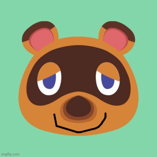 tom nook but with a mouth | image tagged in tom nook | made w/ Imgflip meme maker