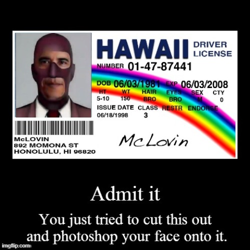 obama | image tagged in hawaii id | made w/ Imgflip meme maker