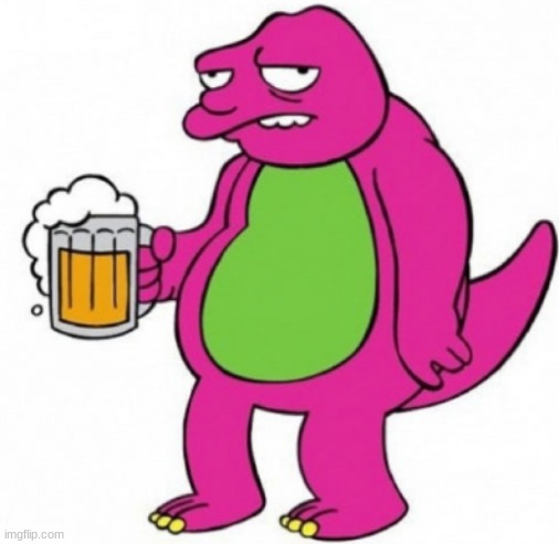 Washed-up Barney | image tagged in washed-up barney | made w/ Imgflip meme maker