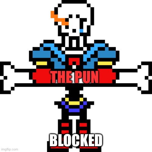 THE PUN BLOCKED | made w/ Imgflip meme maker