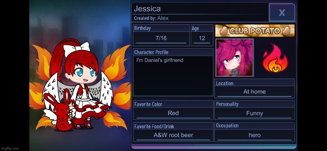 My brother's character's girlfriend | made w/ Imgflip meme maker