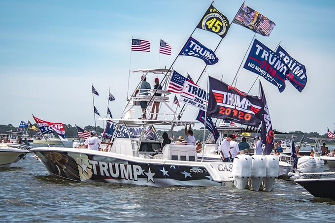 Online Trump Boat Parade Blank Meme Template