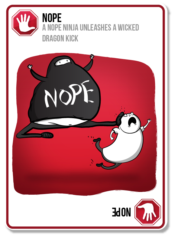 High Quality Exploding kittens nope Blank Meme Template