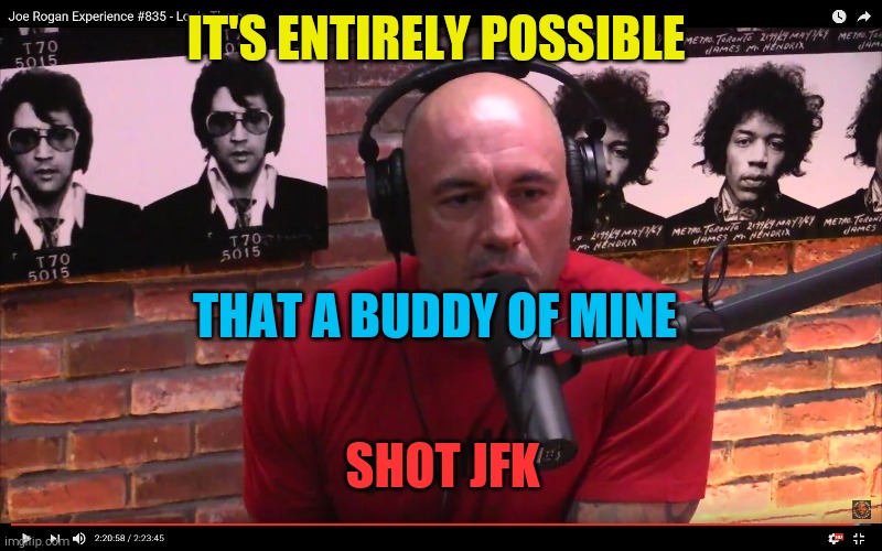 For the people that watch the show | IT'S ENTIRELY POSSIBLE; THAT A BUDDY OF MINE; SHOT JFK | image tagged in memes,jfk | made w/ Imgflip meme maker