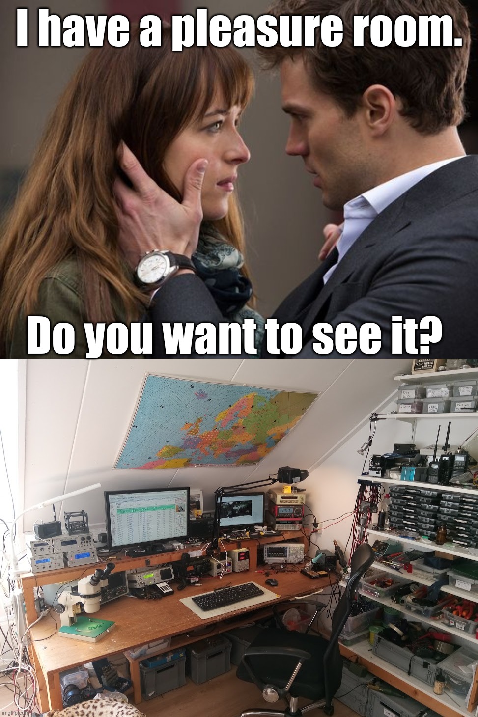 Hamradio pleasure room Blank Meme Template