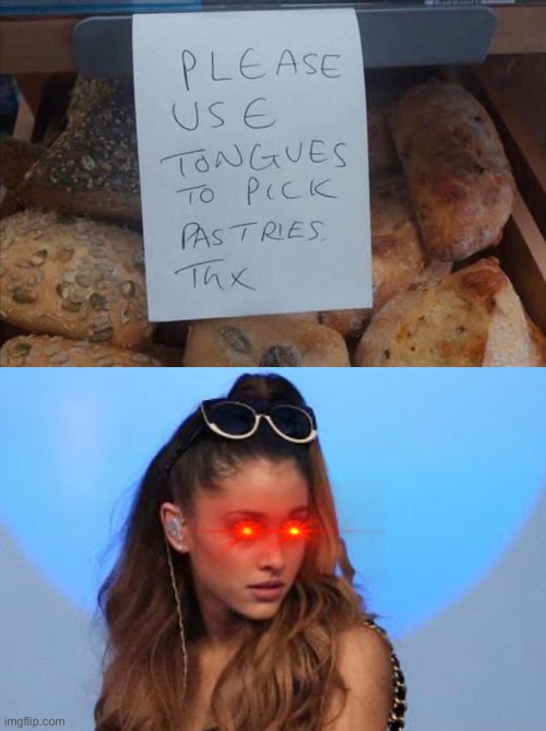 When they ask why spelling is important | image tagged in ariana grande,donuts,tongue,licking,lick,hey there | made w/ Imgflip meme maker