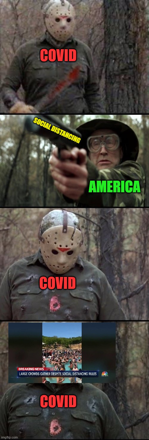 WTF America | COVID; SOCIAL DISTANCING; AMERICA; COVID; COVID | image tagged in x vs y | made w/ Imgflip meme maker