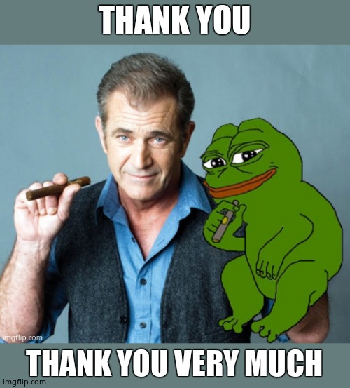 Mel and Pepe | THANK YOU THANK YOU VERY MUCH | image tagged in mel and pepe | made w/ Imgflip meme maker