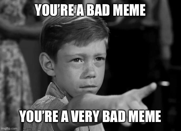 Bad Memers | YOU’RE A BAD MEME; YOU’RE A VERY BAD MEME | image tagged in anthony serling,sralanka,xmutant zone | made w/ Imgflip meme maker